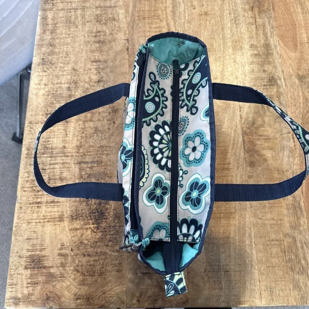 Thirty-One True Beauty Bag Paisley Day Retired Cosmetic Travel Handles Make Up